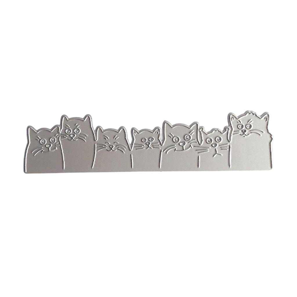 Animal Cats Cutting Dies Carbon Steel Die Cut Templates Metal Embossing Stencils for Scrapbooking Card Making Album