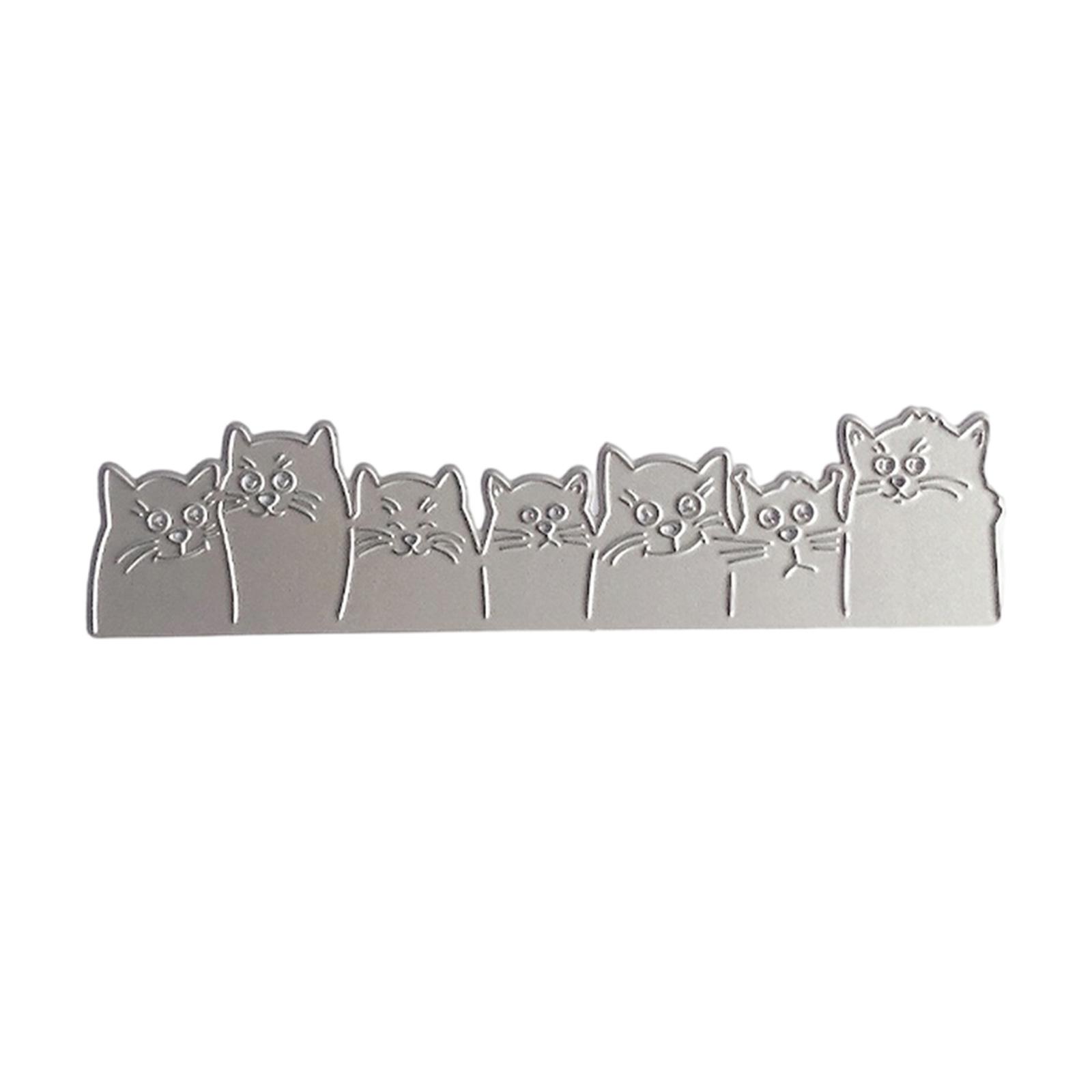 

Cats Die Cut Metal Embossing Stencils Carbon Steel Cutting Die Scrapbooking Die for Card Making Journal Photo Album