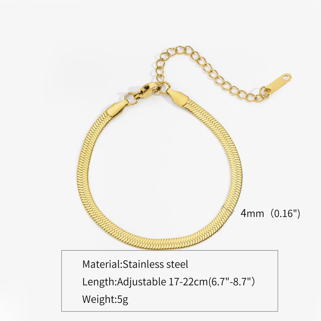 2/3/4/5MM Edelstahl Armband Für Damen Herren Goldfarbe Schlangenkette Armreif Mit Verlängerungskette Wasserdicht Party Schmuck Geschenk