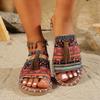 New Women's Fashion Slippers Round Toe Flat Sole Color Spelling Tassel Shoes Outdoor Beach Leisure Plus-size Zapatillas De Mujer