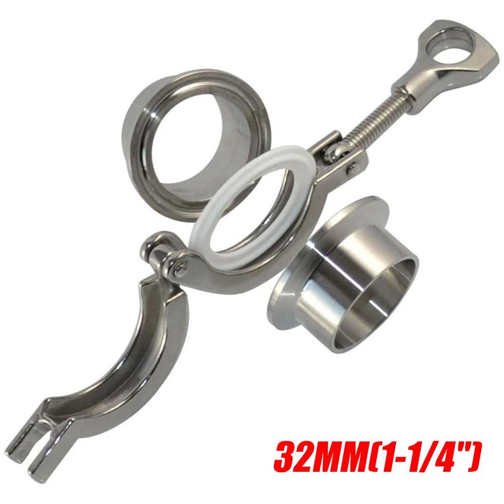 

19-102 мм фитинги для труб PTFE прокладка SS304 санитарная сварка 32MM