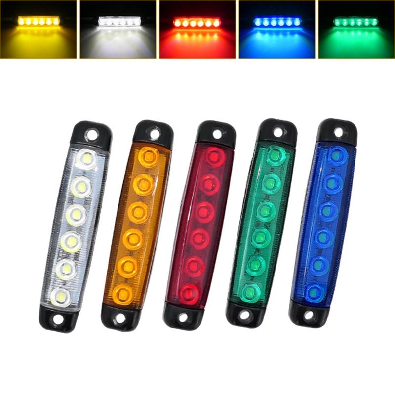 6LED Turn Signal Stop Brake Light For Car Trailer Truck Pickup Indicator Waterproof Taillamp Side Marker Lamp Tail Light