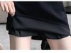Damen Schwarzer High-Waist A-Linien Slim Fit Sommerrock - Neu 2024