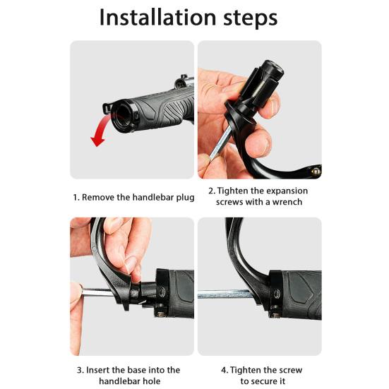 1 Pair Bicycle Handlebar Mount Rearview Mirror 360-Degree Rotation Universal Road Mountain Bike Grip Handle End Mirror Bike Accessories