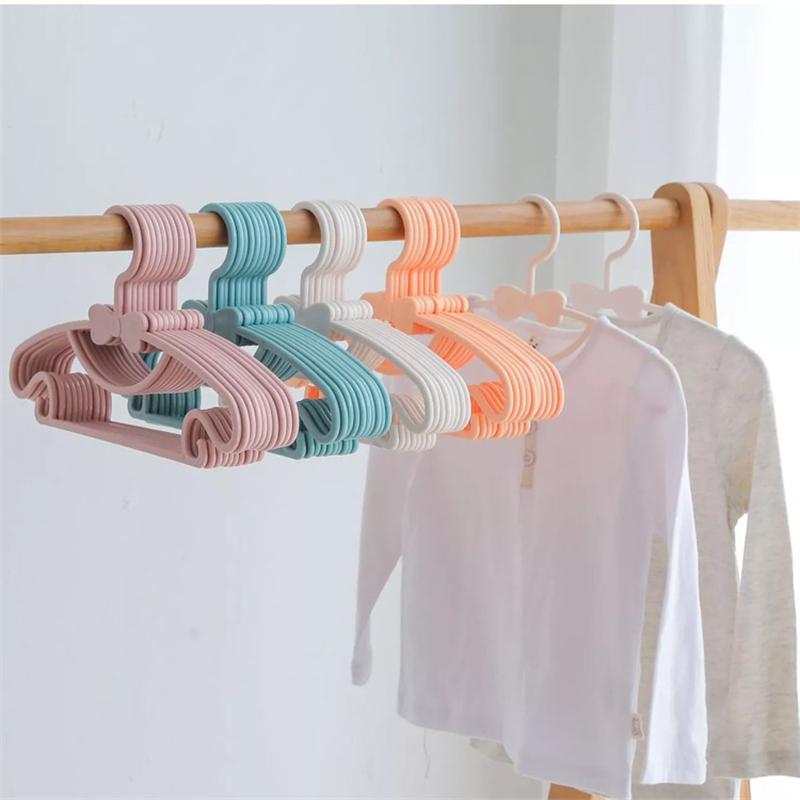 5pcs Baby Hangers Children Coats Storage Hanger Closet Organizer Kids Clothes Hanger Racks Portable Display Plastic Hangers Home