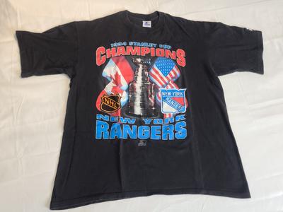 Vintage 1994 NY Rangers Stanley Cup Champions Tee L STARTER Made USA Deadstock Unisex T-Shirt