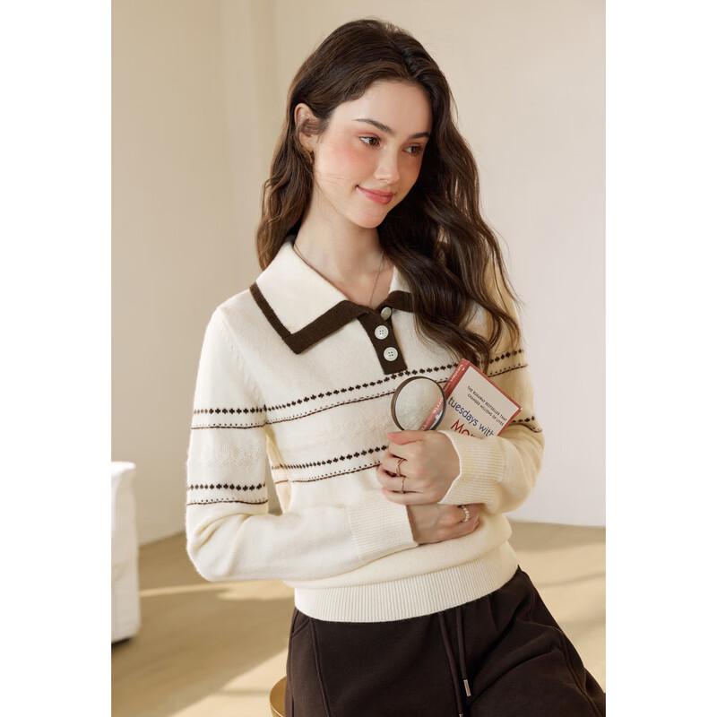 Betu Women's Polo Collar Knit Sweater