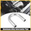 OD 1" 25mm Leg Length 4" 100mm Aluminum Alloy Tube Intercooler Pipe 180 Degree U Shape Bend Elbow Air Intake Tube Silver Tone for Car Auto