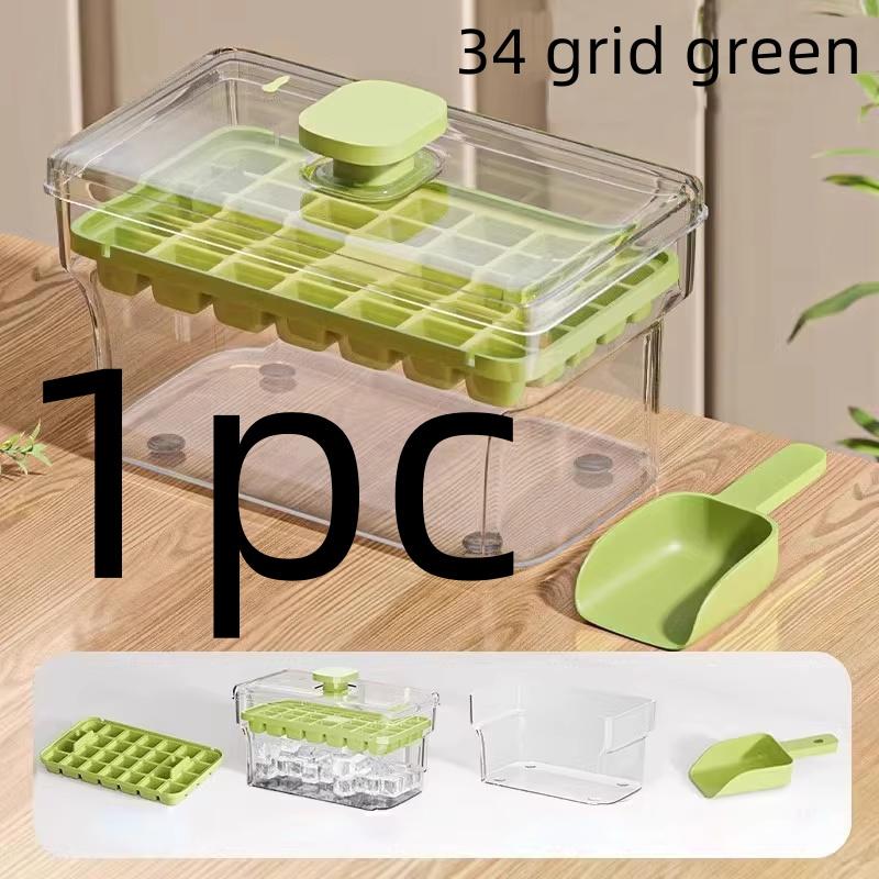 

34/68-ячеечный лоток для льда прессового типа с контейнером для хранения, для вечеринок, фестивалей, домашнего приготовления, быстрого замораживания напитков, пива, кухонные инструменты