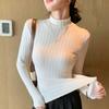 Womens Slim Fit Half Turtleneck Knit Top Long Sleeve Pullover Sweater Winter Casual Wear