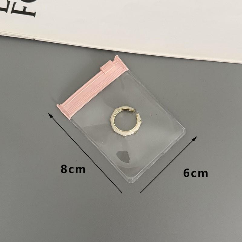 

Non-Yellowing, Non-Hardening Super Texture Jewelry Bags with Frosted Zipper & Buckle - High-End EVA Portable Storage for Earrings & Bracelets