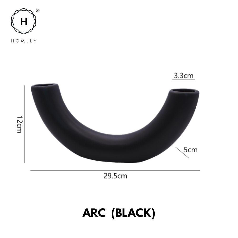 Homlly Plutto Minimalist Boho Geometric Nordic Ceramic Decor Pampas Flower Vase