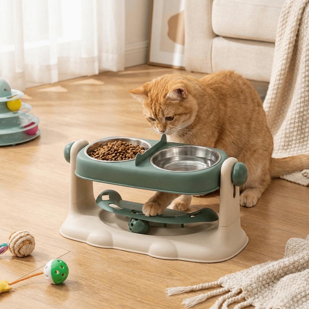 Anti-Tipping Neck Support Pet Bowl Removable Feeder Bowl Cute Cat Water Bowl for Pets Cats Dogs
