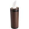 Car Tissue Tube, Cylinder Tissue Box Diameter 2.75'' PU Leather Round Tissues Container For Car Cup Holder, Up To 30 Count Tissue