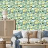Cottagecore Flowers Wallpaper Green and Mint for Living Room and Bedroom 50x1000