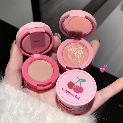 Three-layer Blush Cream Cherry Style Cream Texture Natural And Long-lasting Blush Palette