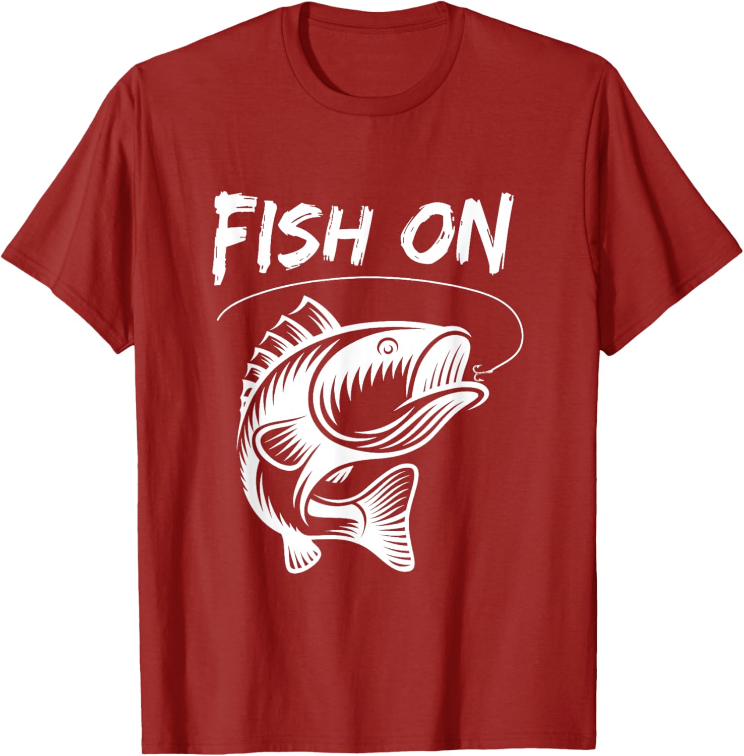 Fish On Bass Angler Fishing Graphic TShirt Mens Casual Short Sleeve Tee S