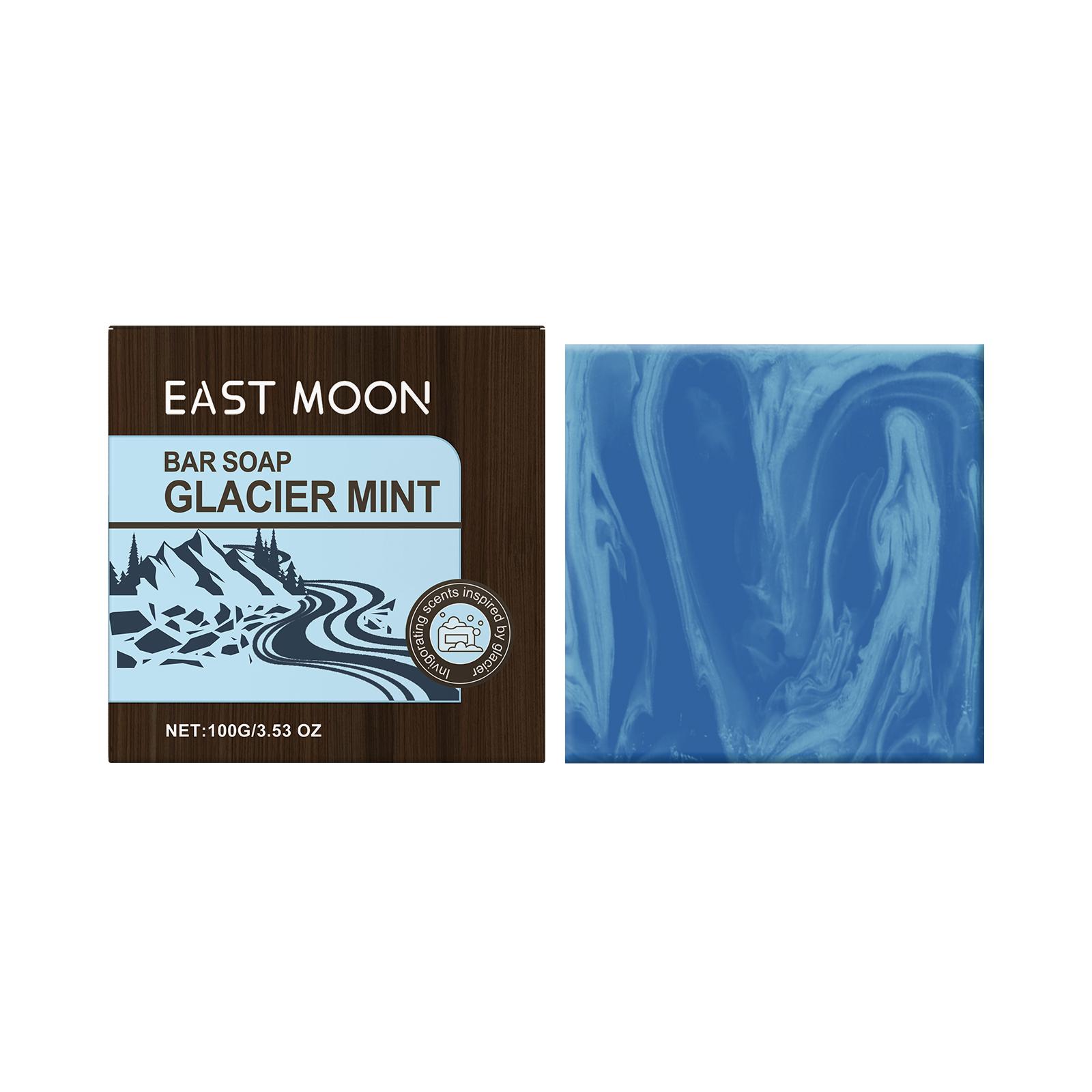 

Glacial Mint Soap Bar Refreshing Men s Body & Face Cleanser Deep Purifying Skin Oil Control Natural Aromatherapy Shower Soap 100g