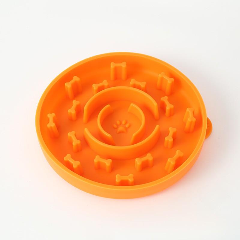 Silicone Slow Feeder Bowl Dogs Cats Non-Slip Circular Lick In Multiple Colors