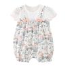Youqi Newborn Baby Summer Short-Sleeve Romper Bodysuit