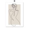 Modern Abstract Love Line Girl Body Flower Posters And Prints Canvas Painting Wall Art Pictures Living Room Home Decoration