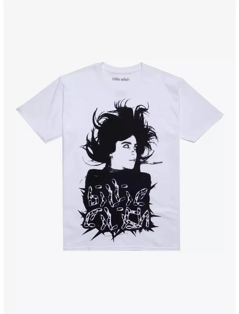 Unisexs Tshirt Billie Eilish Star Pattern Printed Tshirt 2026 Summer Unisex Women Fashion Cotton Tshirt Casual Harajuku Streetwear