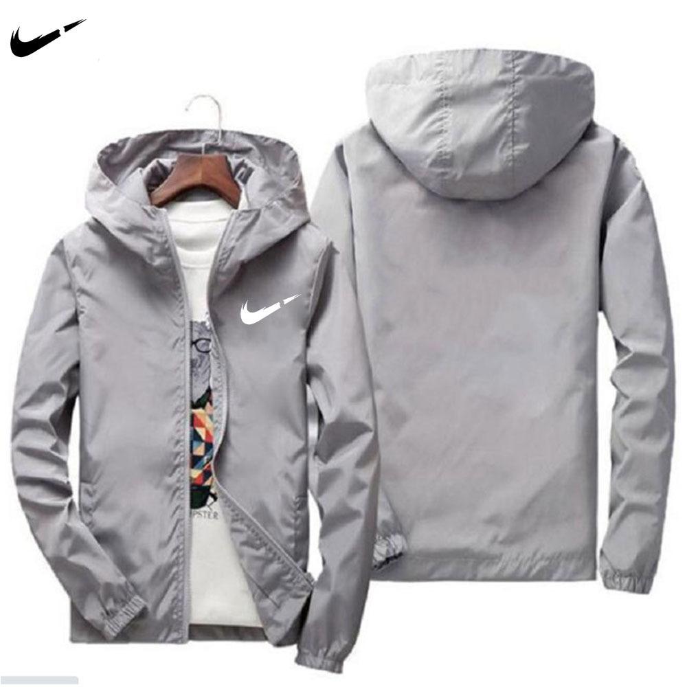 Fashionable loose cardigan with zipper jacket, trendy brand casual and versatile hooded jacket, windproof and rainproof jacket