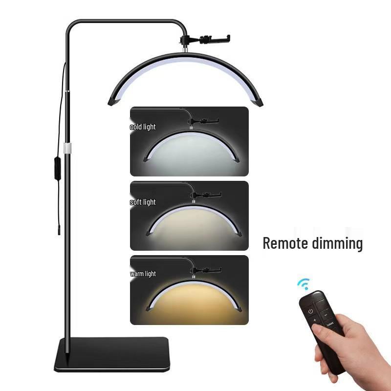 24" U-Shaped LED Beauty Lamp with Floor Stand for Nail, Tattoo, and Eyebrow Art.