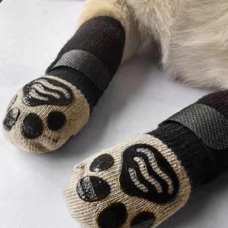 2 Paar Hondensokken Voetbedekking Huisdier Winterschoenen Antislipzolen Outdoor Laarsjes