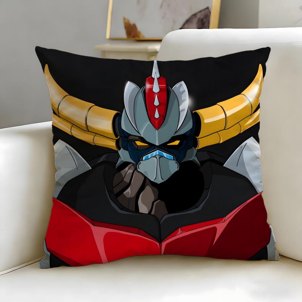 classic mecha anime UFO Robo Grendizer Cushion Cover Soft  EasyWash Pillow Case  Versatile for Couch Bed Travel and Office