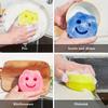 3 Pieces In a Color Box, Random Colors, Imitation Loofah Sponge for Washing Dishes, Kitchen Cleaning Brush, Pot and Dish Scrubber, Double-Sided Thick