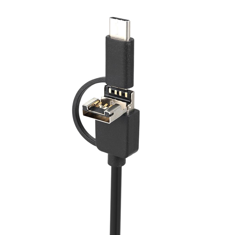 3 in 1 Inspection Camera Borescope Type C & Micro USB & USB Endoscope Waterproof IP67 for Android Phones PC 2m