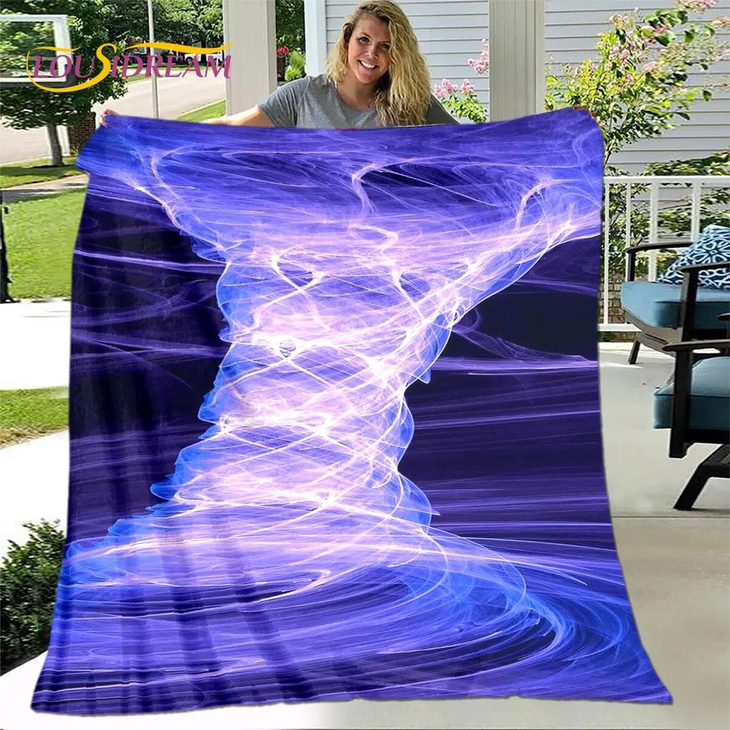 3D Natural ,Tornado, Cloud Blanket,Flannel Blanket Throw Blanket,Warm Blanket for Home Living Room Bedroom Beds Sofa Picnic Kid