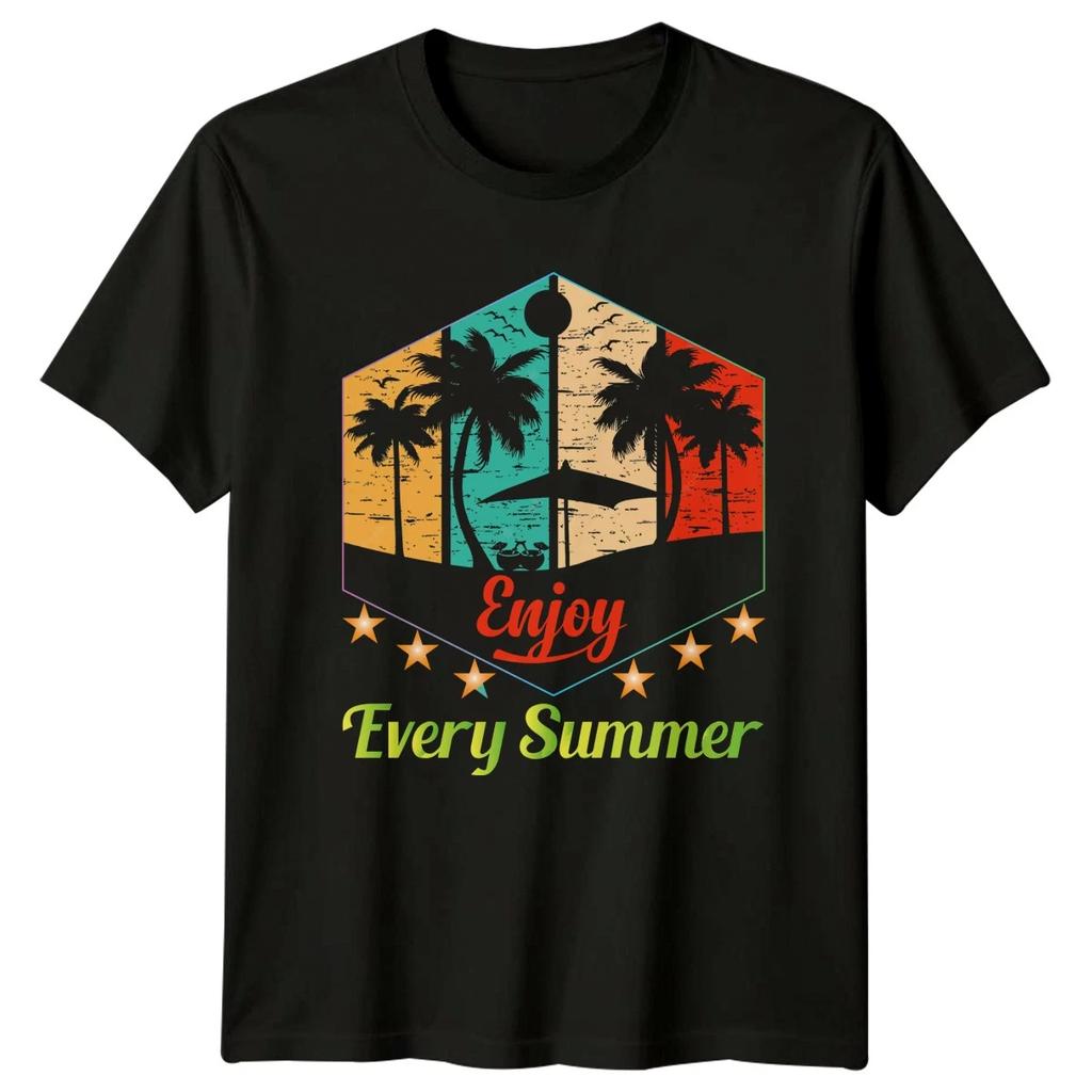 Enjoy Every Summer T-Shirt Beach Tropical Summer Vacation Gift For Him And Her