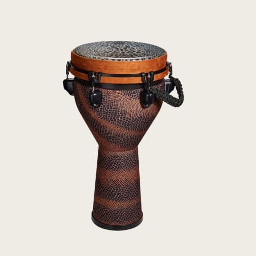 Tyoksi Djembe Hand Drum, Folk Percussion Instrument, Suitable for Beginners and Adults (12-inch, 4-inch)