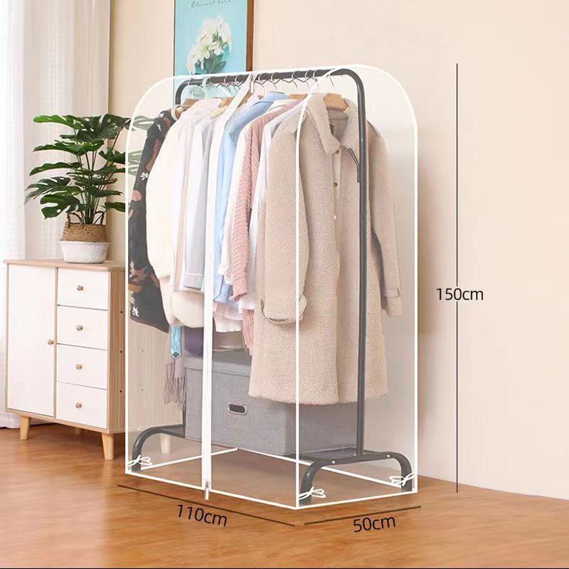Household Fully Transparent Hanger Clothing Dustproof Hanging Bag Fully Enclosed Zip Style Coat Down Jacket Suit Dustproof Cover