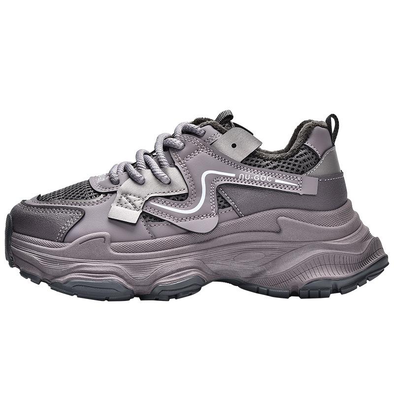 

Winter new thick-soled velvet dad shoes women s sports and leisure shoes 33921 40