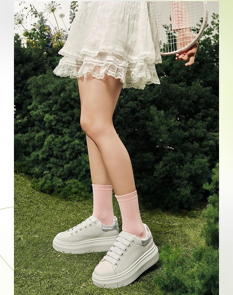 TATA/She 2024 Autumn Shopping Mall Same Style Board Shoes Women's Casual White Shoes