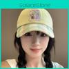 Cute Embroidered Pink Baseball Cap With Breathable Cotton For Spring Summer Casual Wear