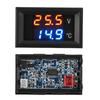 DC 4-28V Voltage Temperature Meter Voltmeter -40-120℃ Thermometer LED Digital Dual-display with NCT10K Probe for Car Motocycle