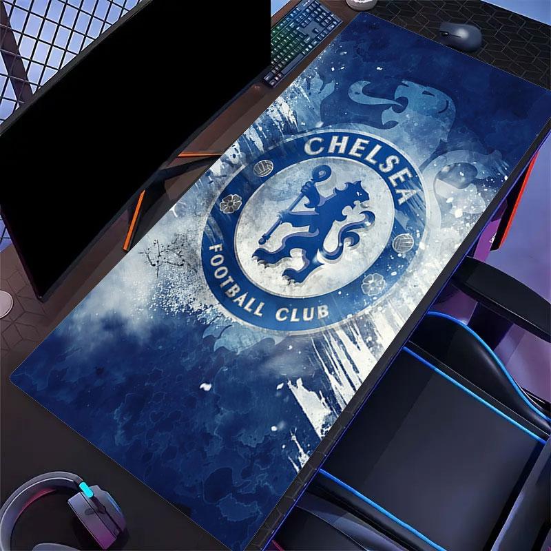 Chelsea FC Mouse Pad, Large Gaming Desk Mat, Non-slip XXL Mousepad for Laptop & Tablet, Mini PC Playmat with Stitched Edges