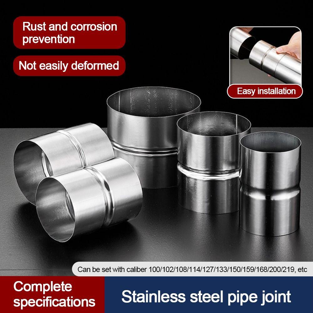 

Stainless Steel Pipe Joint Round Ducting Connector New Extend Connection 51mm