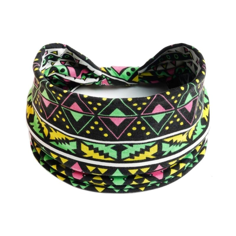Haarschmuck Retro Haarband Dicke Breite Stirnbänder Turban Workout Bedrucktes Stirnband Kopfwickel für Damen Yoga Sport Haarband