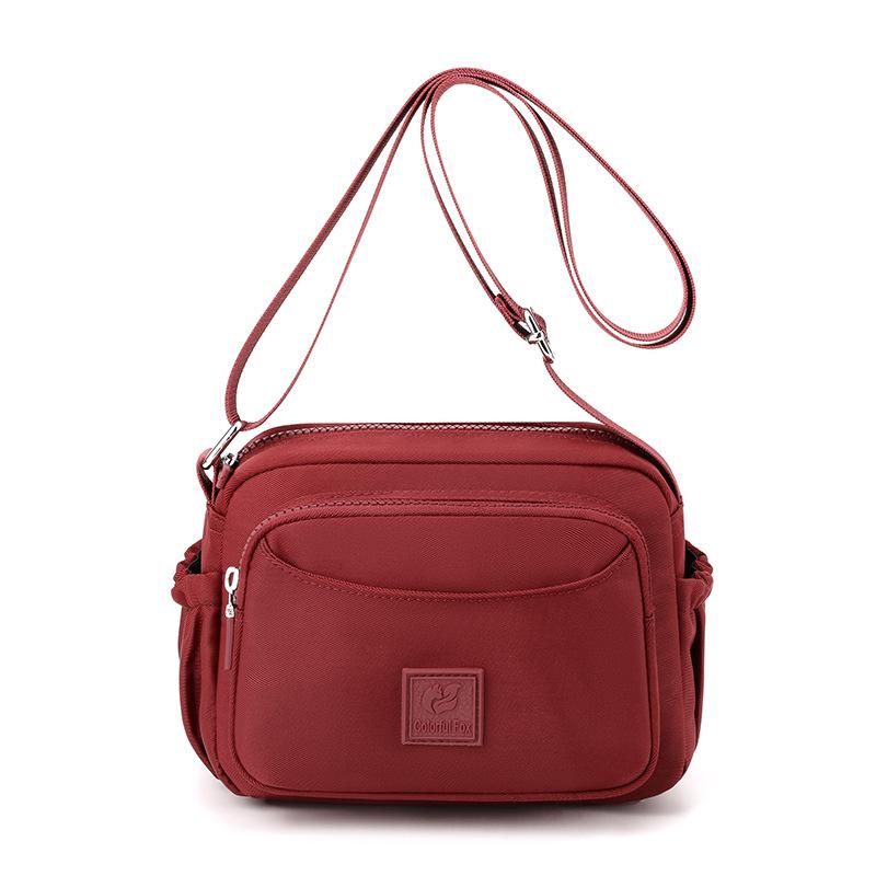 Women's portable mobile phone bag, simple multi-layer shoulder bag, fashion trend messenger bag