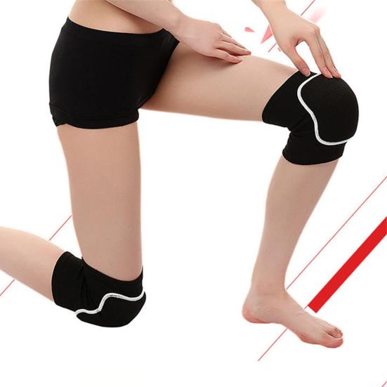 1 Pair Knee Protector Elastic Fabric Compression Thickened Knee Sports Gear Pad