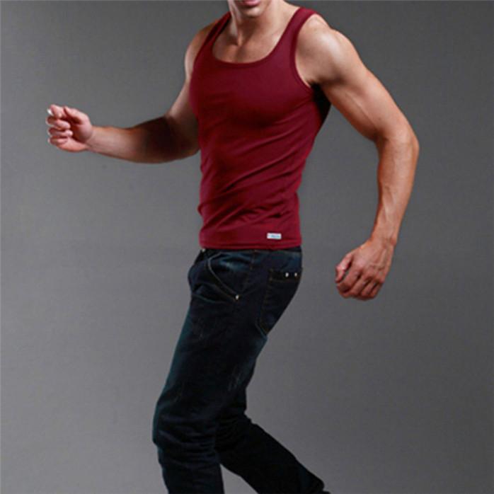 Men's Thin Square Neck Vest Casual Men's Sweatshirt Sports Breathable Vest