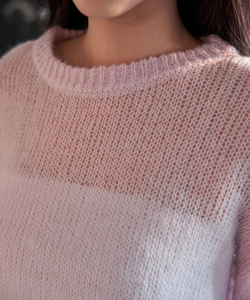 WAARFORWOMAN Wk-24 Sheer Pullover_Lavender