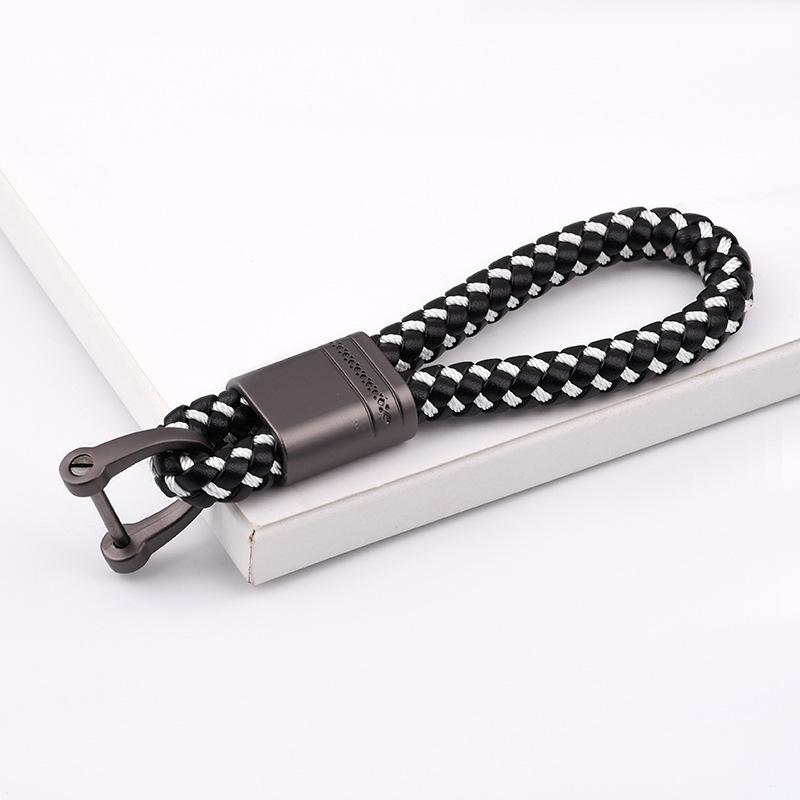 Creative Flower Pass Car Keychain Internet celebrity Key Chain Couple Braided Rope Bag Key Pendant Personalized Gifts