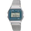 Casio Vintage Series A158WEM-3 Unisex Digital Watch Mesh Metal Band Dark Blue Green