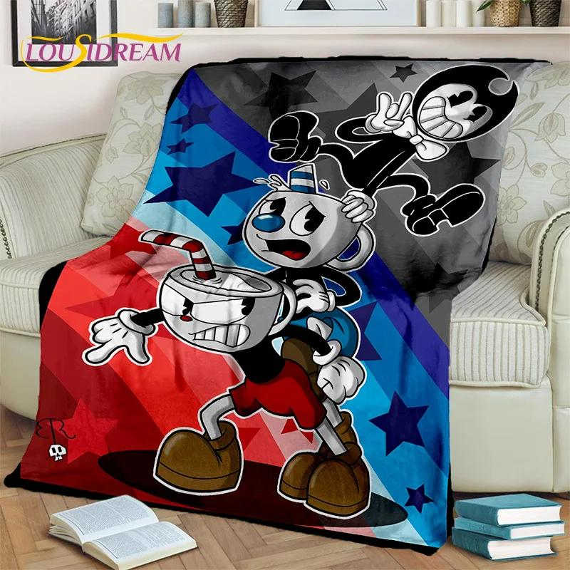 Cuphead Mugman 3D Game Gamer HD Blanket,Soft Throw Blanket for Home Bedroom Bed Sofa Picnic Travel Office Cover Blanket Kid Rest